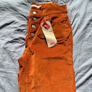 BRAND NEW-Burnt orange Levi button up pants
